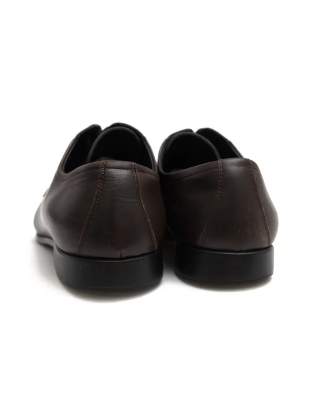 Gucci Shoes Business Leather Dark Brown Log Chip